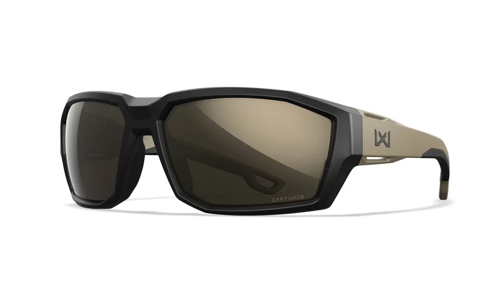 Ochelari Balistici Polarizati Wiley X ALPINE Matte Black / Tan | CAPTIVATE™ Tungsten Mirror