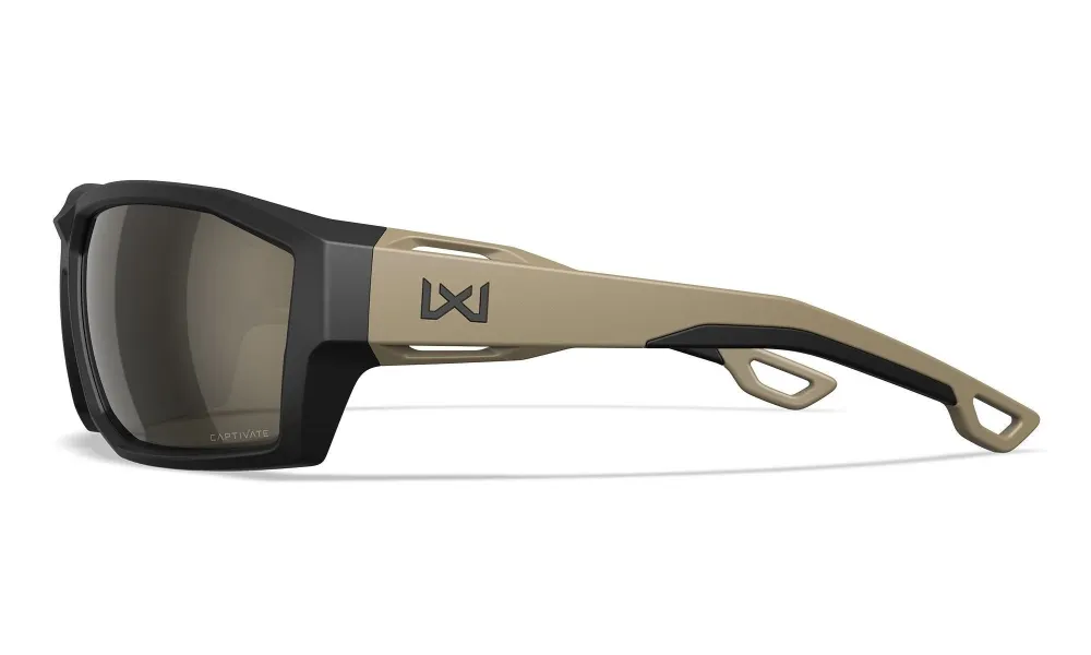 Ochelari Balistici Polarizati Wiley X ALPINE Matte Black / Tan | CAPTIVATE™ Tungsten Mirror