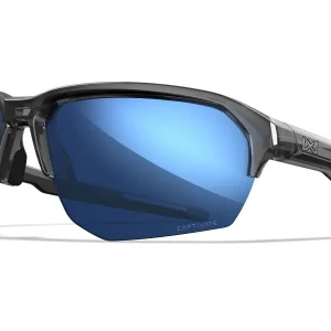 Ochelari tactici Wiley X JAKL CAPTIVATE™ Polarized Blue Mirror – Gloss Crystal Grey