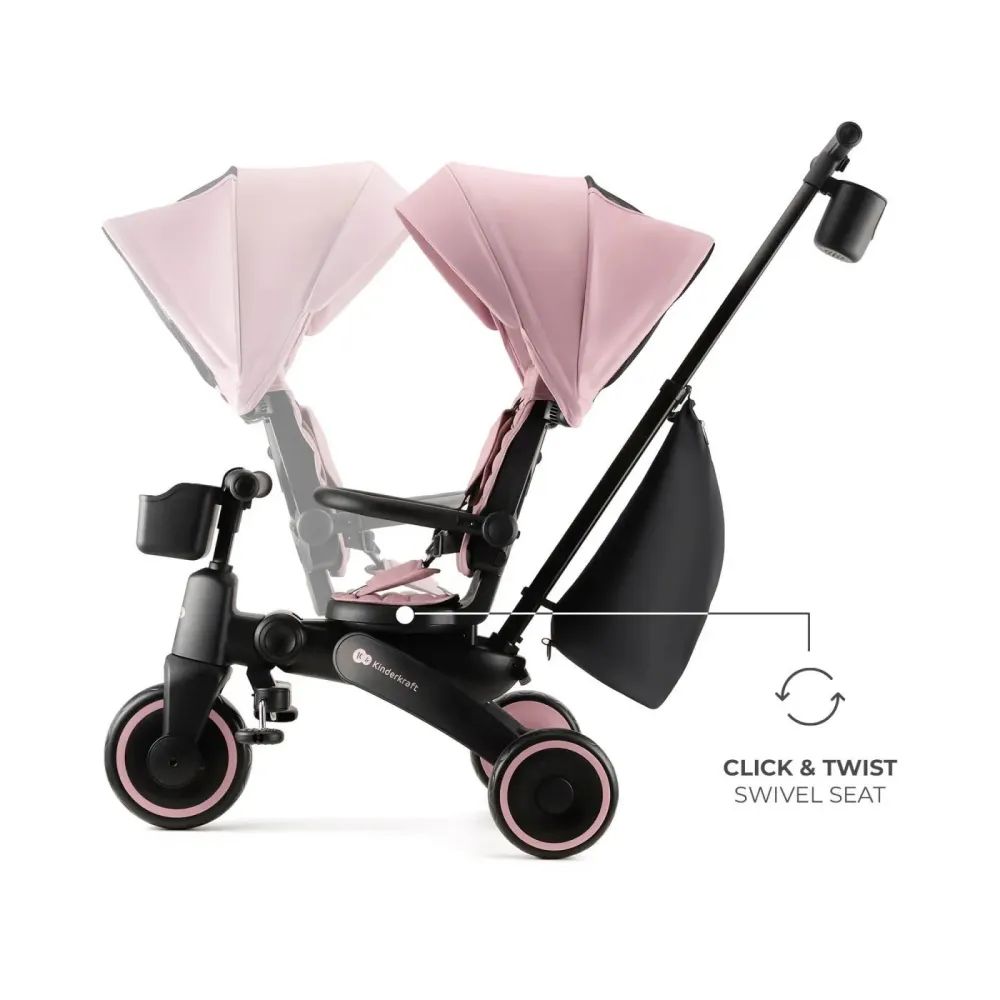 Tricicleta kinderkraft jazz 2, pink