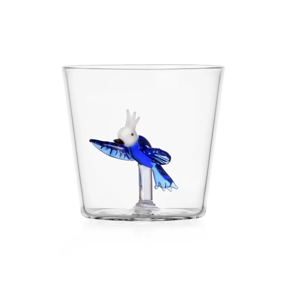 Pahar pentru apa, 8 cm, Blue Tropical Bird, Talking Trees Alessandra Baldereschi - ICHENDORF