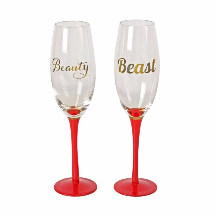 Set pahare sampanie Beauty & Beast - 69149
