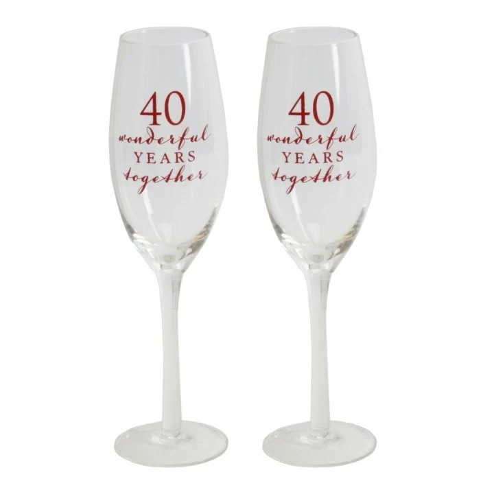 Set pahare sampanie 40 wonderful years together - WG66540