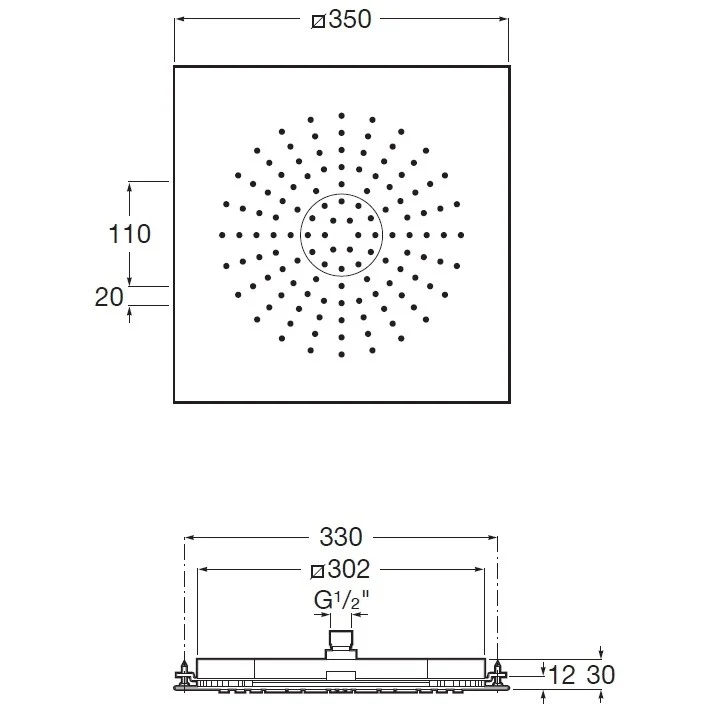 Panel dus cu hidromasaj si termostat Roca Smart Shower, cu baterie electronica si 3 duze hidromasaj