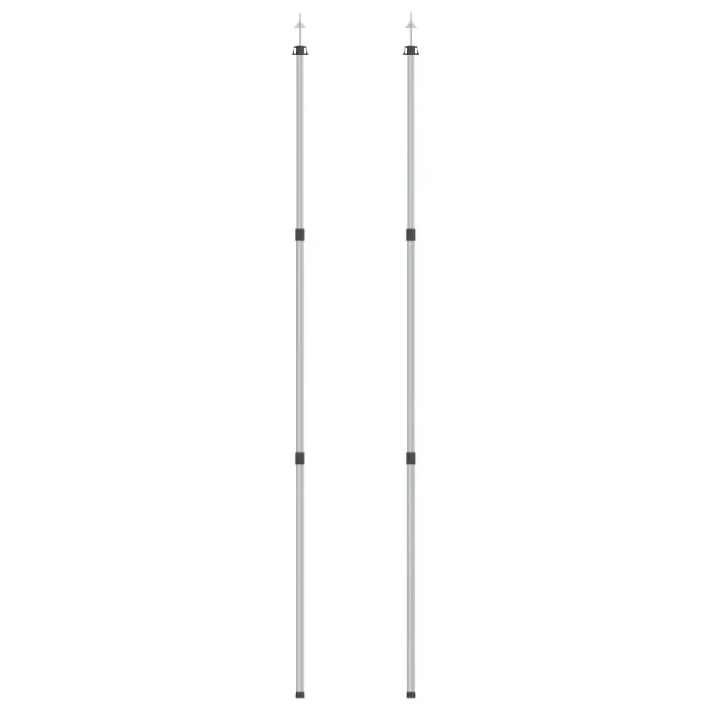 Stâlpi telescopici pentru prelată, 2 buc., 102-260 cm, aluminiu