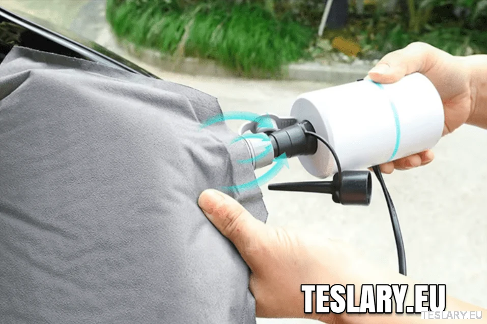 Tesla Model 3/Y SALTRES DE CAMPING Gonflabil Negru
