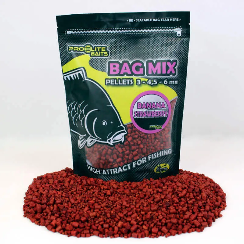 Micro Pellets Pro Elite Baits Banană Strawberry 3, 4, 6 mm