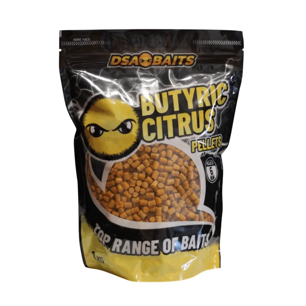 Pelete DSA Baits Top Range Butyric Citrus 6 mm