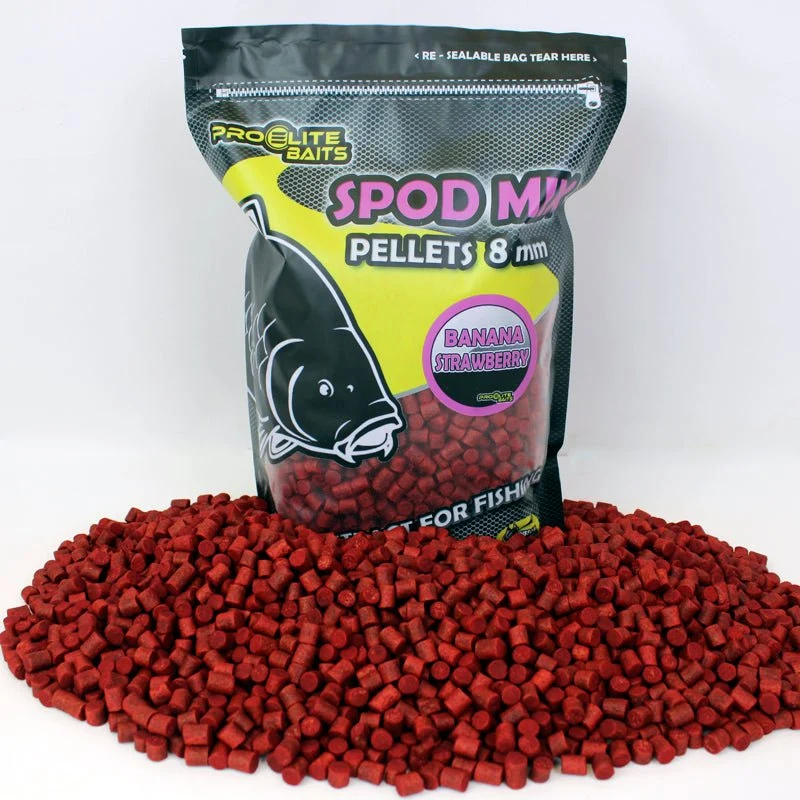 Pellets Spod Mix Pro Elite Baits Banană Strawberry 8 mm