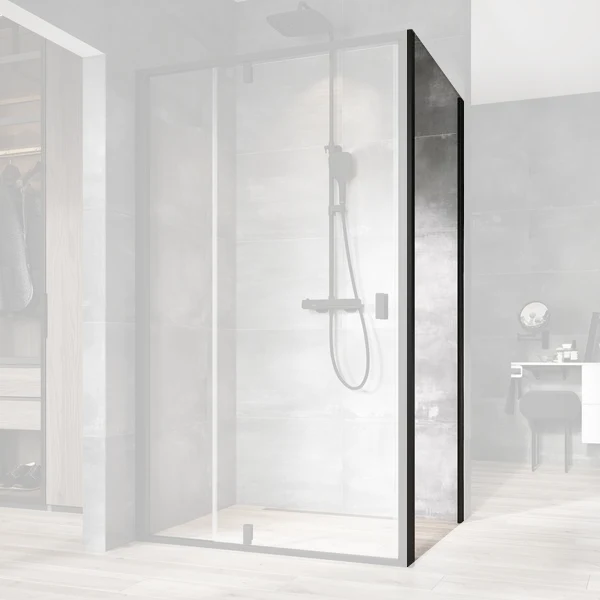 Ravak Nexty NPSS Perete lateral 100 cm, profil negru