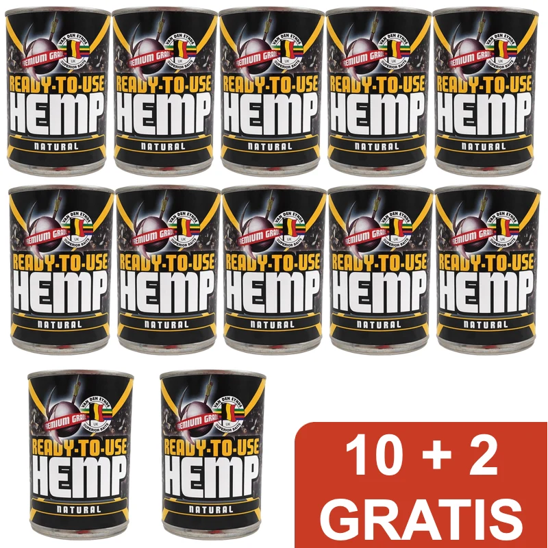 CANNED HEMP NATURAL 400cl - 10 + 2 GRATIS 🎁 PAKKET DEAL