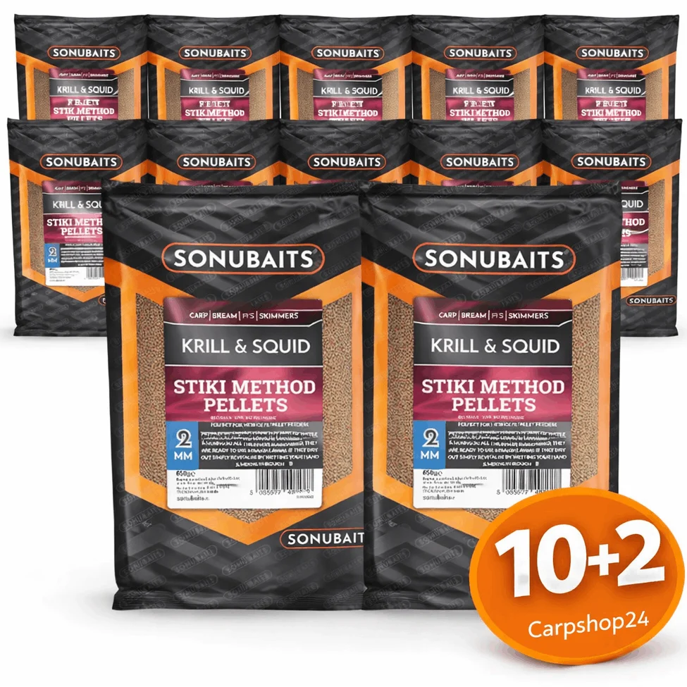 2mm STIKI METHOD PELLETS KRILL & SQUID - 650g 🎁 10+2