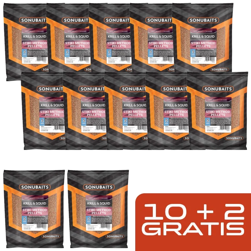 2mm STIKI METHOD PELLETS KRILL & SQUID - 650g 🎁 10+2