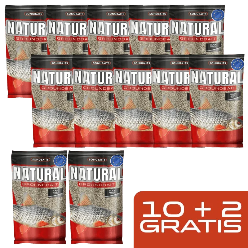 NATURAL GROUNDBAIT - BLACK MAGIC 1kg 🎁 10+2