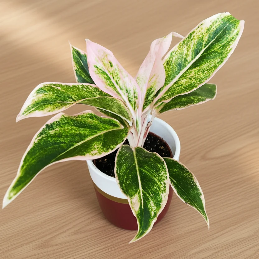 Aglaonema Siam Aurora Pink (Lipstick pink) - 2 plante/ghiveci