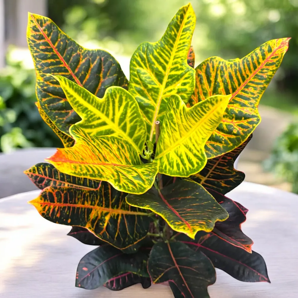 Codiaeum variegatum ‘Excellent’ – croton decorativ cu frunzis multicolor