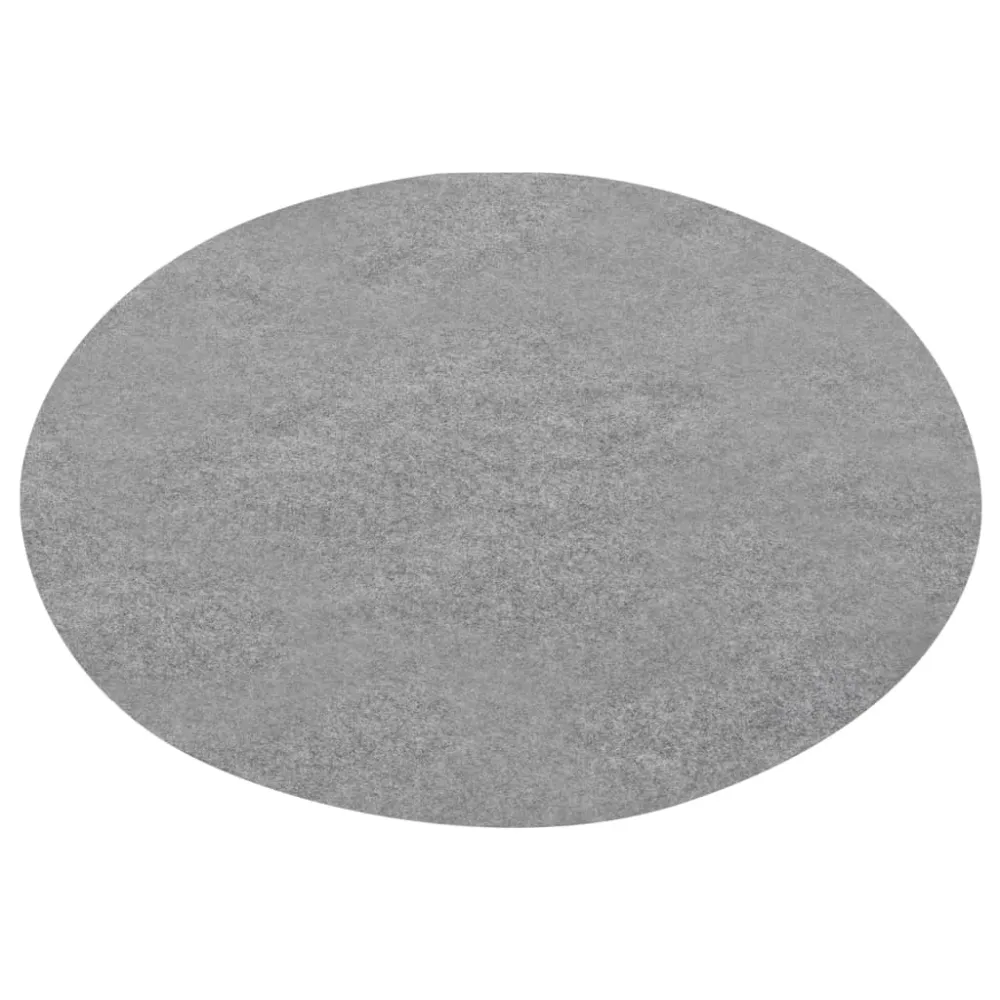 Gazon artificial cu crampoane diam 130 cm, gri rotund