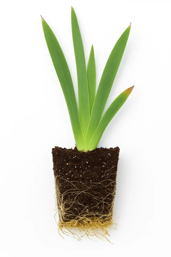 Iris Germanica Mov-Galben (Stanjenel) Picasso, cu flori violet si galben-crem parfumate, crestere rapida, bulb plantat ghi...