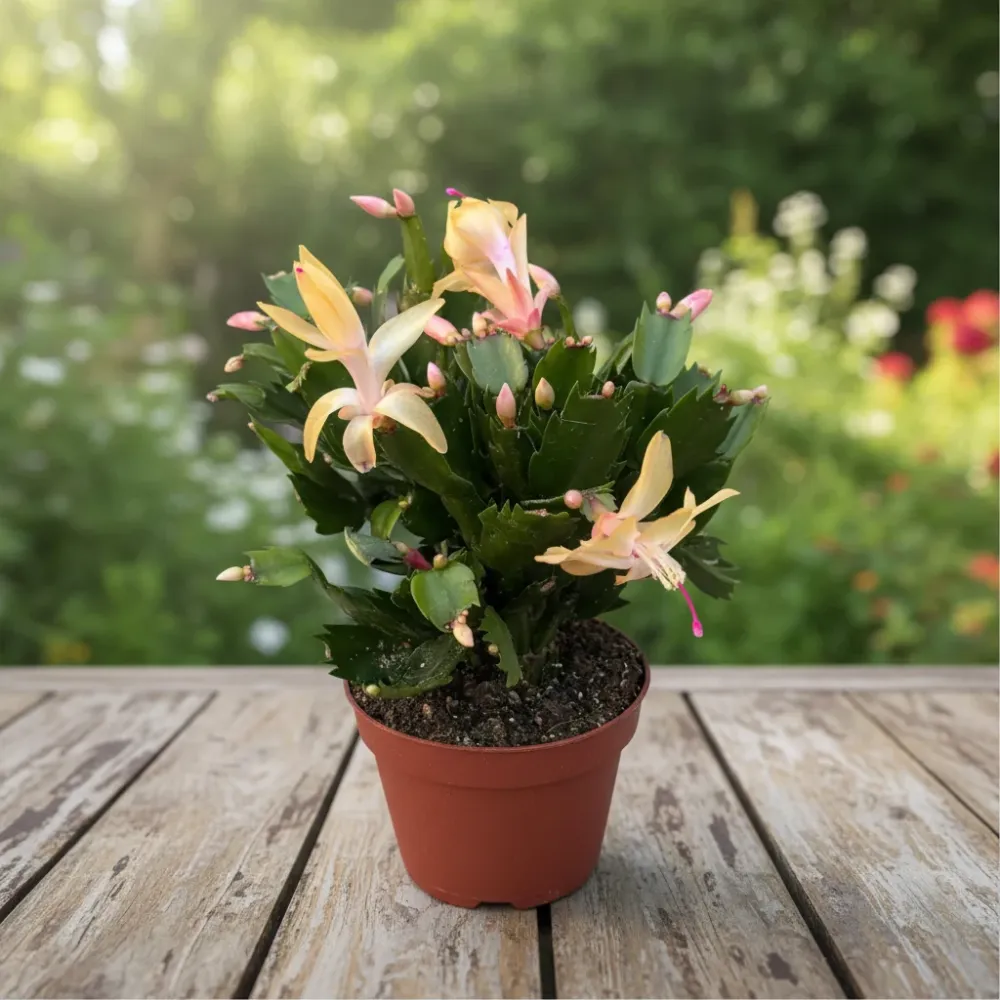 Schlumbergera ‘Limelight Dancer' (Craciunita galbena) 4pp