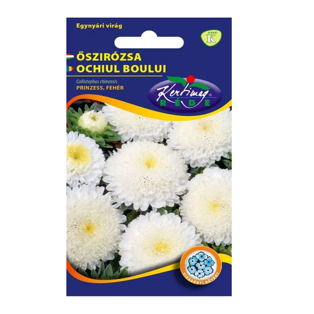 Seminte flori Ochiul Boului Princess (Callistephus Chinensis) alb 0.3g
