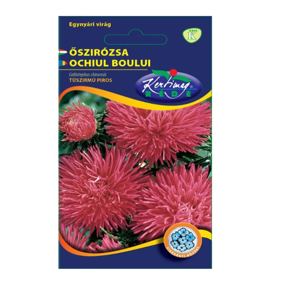 Seminte flori Ochiul Boului Strahlen (Callistephus Chinensis) rosu 1g