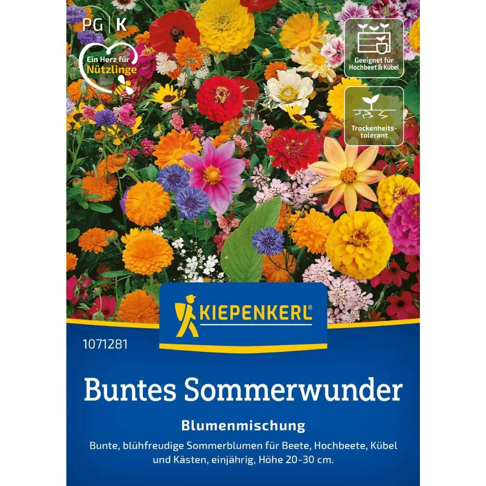 Seminte de flori Sommerwunder – amestec colorat de vara, ajunge pentru 1 - 2 m²