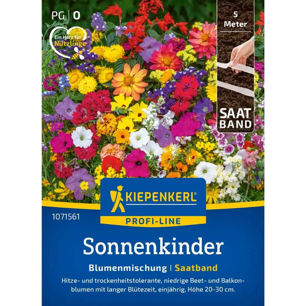 Seminte de flori Sonnenkinder – amestec usor de intretinut (banda), ajunge pentru 5 Metri Liniari