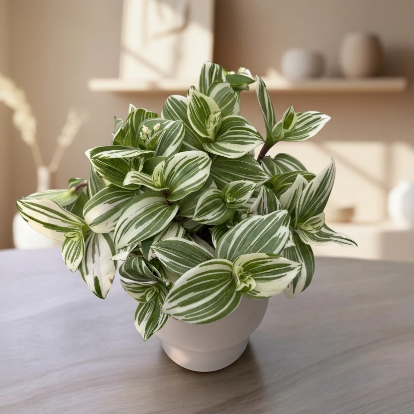 Tradescantia 'Pistachio White' - full pots