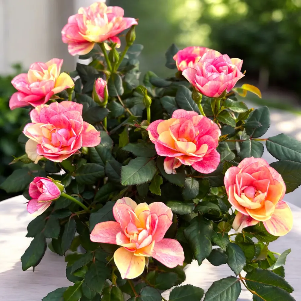 Trandafiri pitici Rosa Piia™ Parade - parfumati (2-3 plante/ghiveci)