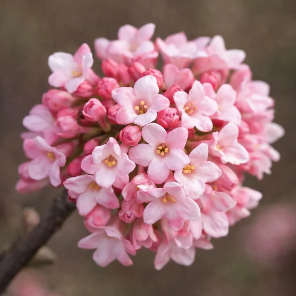 Viburnum x bodnantense ‘Dawn’ – arbust ornamental cu inflorire parfumata plina iarna