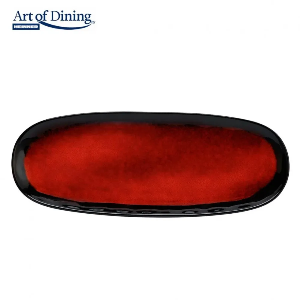 Set Platouri Heinner HR-LH-VP384 | 4 Piese, Ceramica, 38x15cm, Vulcano