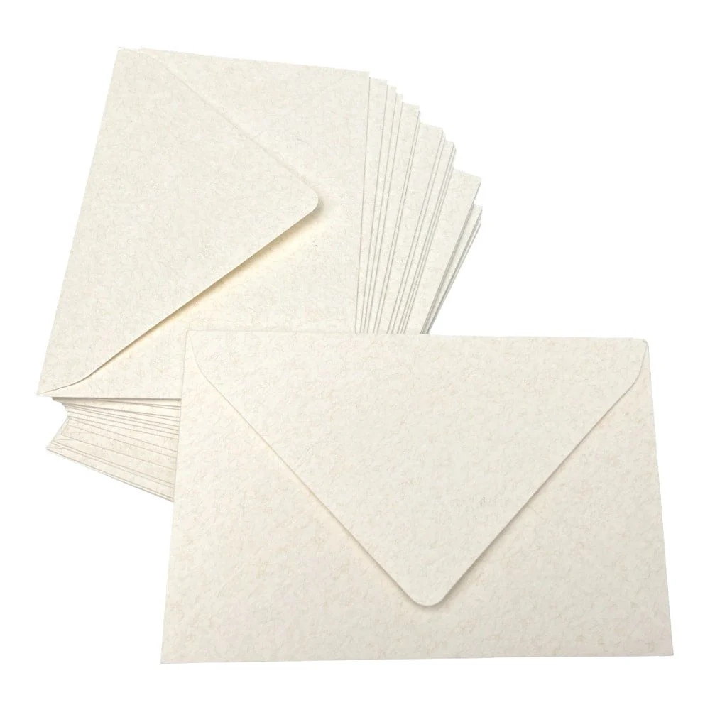 Plicuri colorate hârtie - alb (set 20 buc) 16.5x11cm
