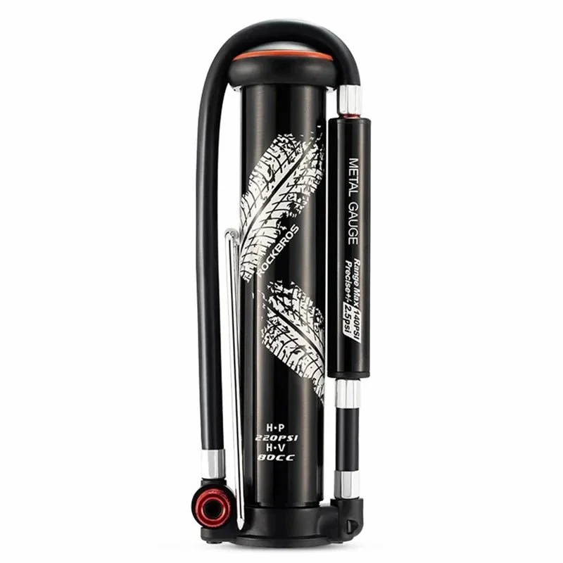 Pompa de bicicletă manuală cu aer 220PSI cu manometru ascuns