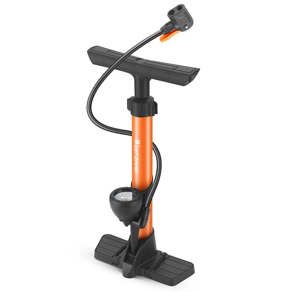 Pompa de bicicletă metalică de înaltă presiune 160 PSI cu manometru