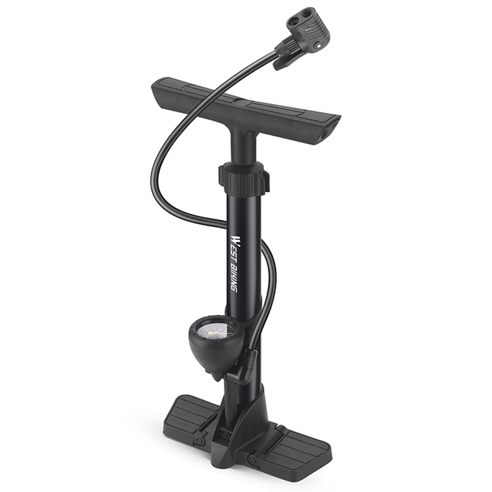 Pompa de bicicletă metalică de înaltă presiune 160 PSI cu manometru