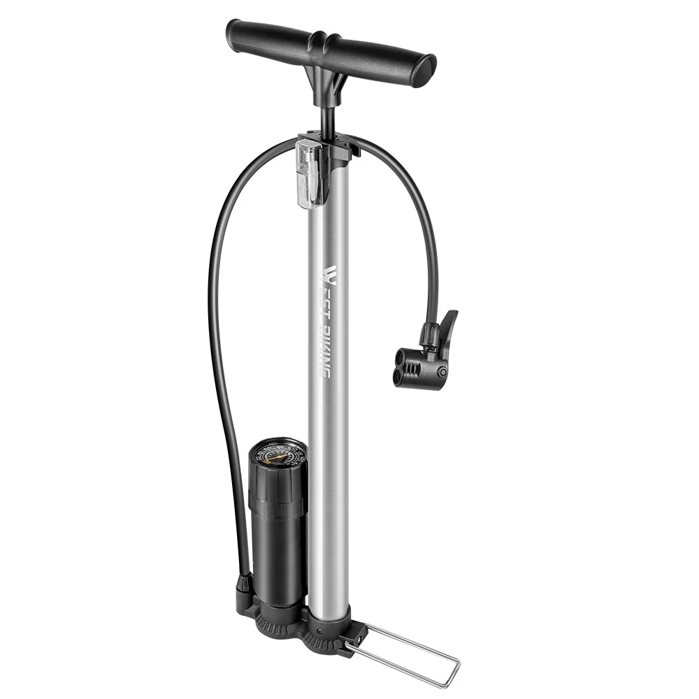 Pompa de bicicletă cu picior 160 PSI înaltă presiune cu manometru