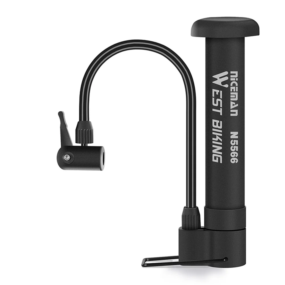 Pompa de bicicletă cu picior portabilă 80 PSI pentru bicicletă electrică