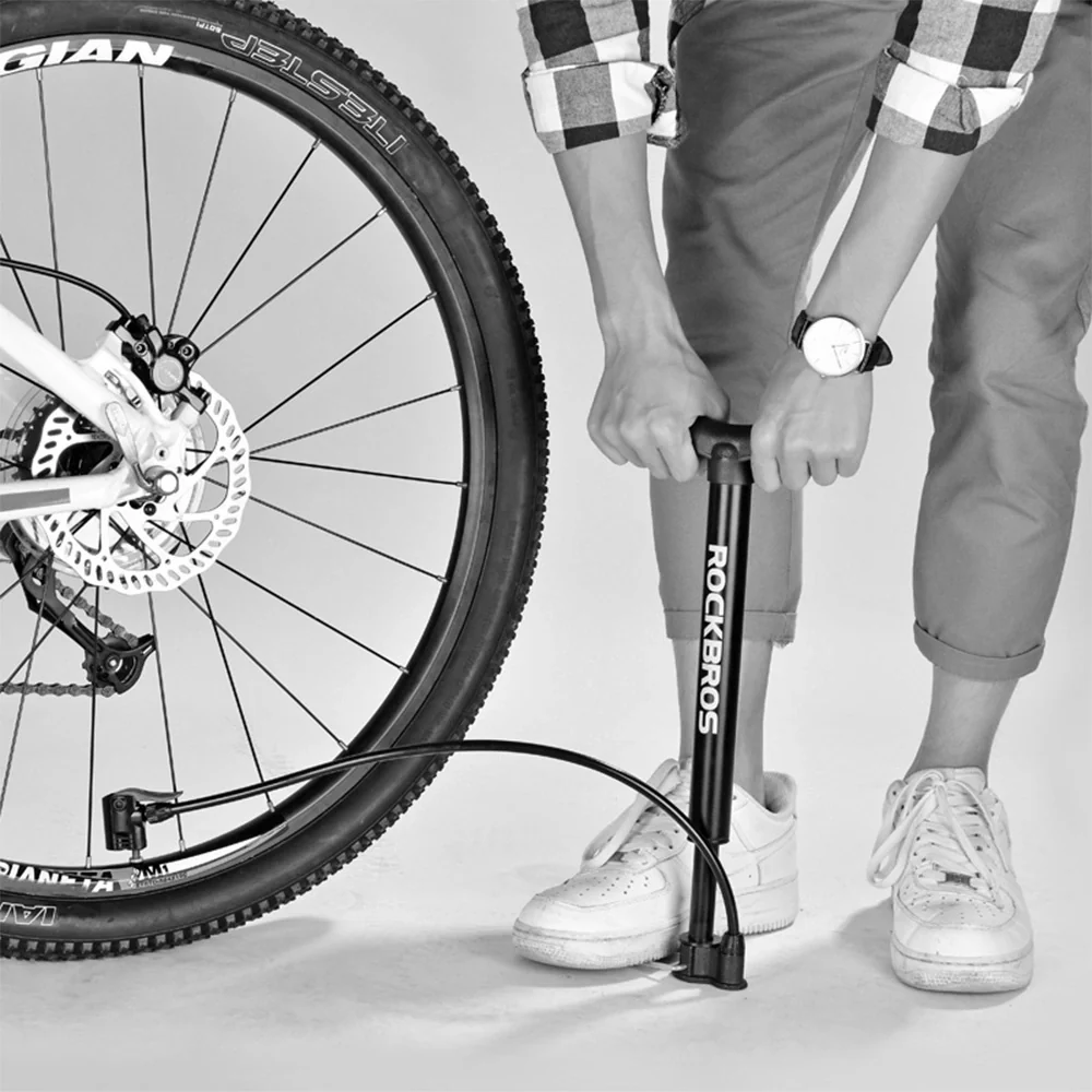 Pompa de picior pentru bicicletă Rockbros neagră