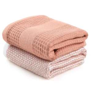 Set 2 prosoape baie BETTY, somon, bumbac, 40x60 cm