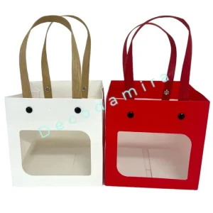 Pungi Cadou Hartie Cu Fereastra Cub 12/Set