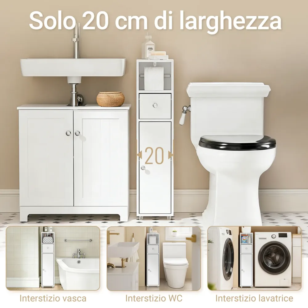 SoBuy Suport role economic 23x20x100cm FRG177-W