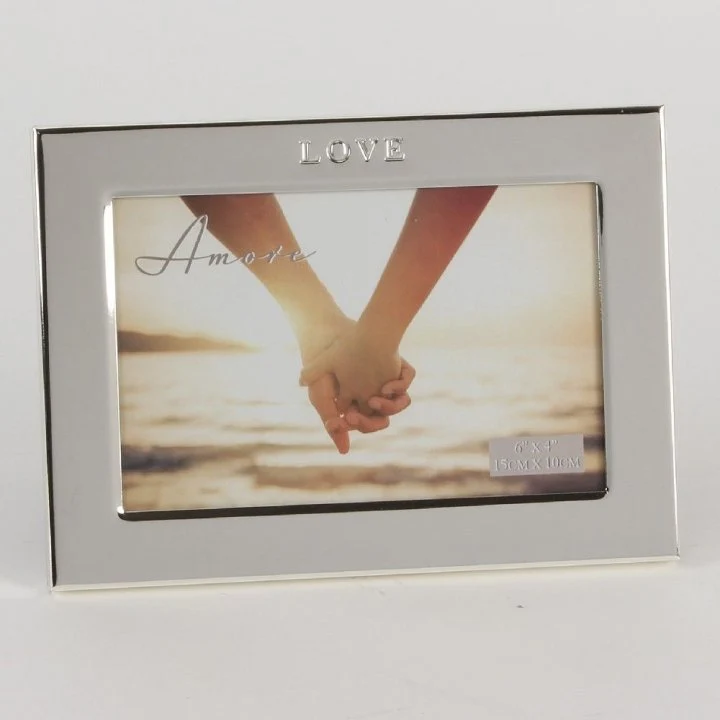 Rama foto argintata Love - WG840