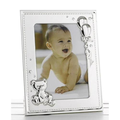 Rama foto argintata Teddy cu baloane - 55257