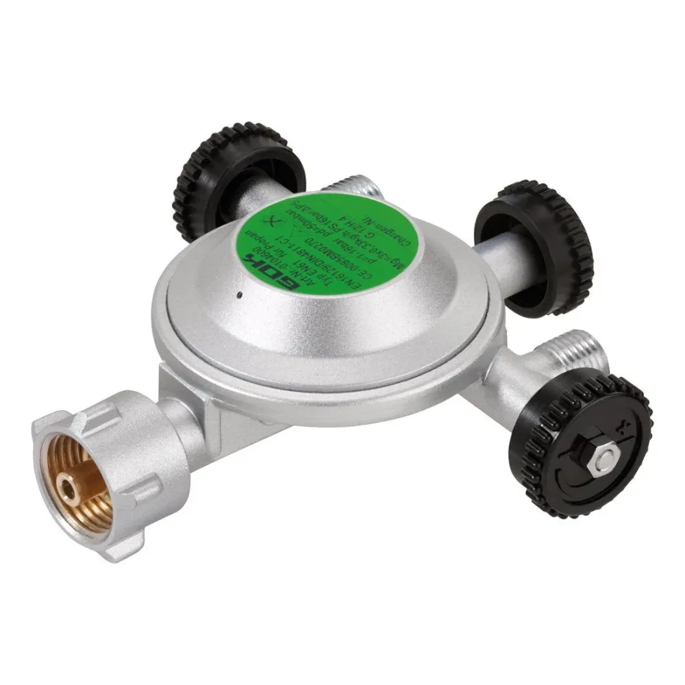 Regulator de joasă presiune GOK camping 3 prize, 50 mbar