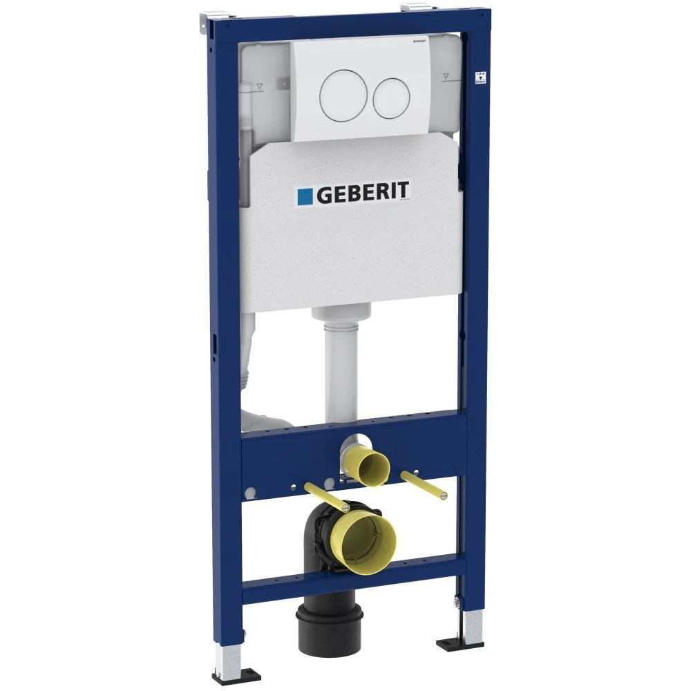 Geberit Duofix Delta Set rezervor WC incastrat cu cadru si clapeta de actionare, alb