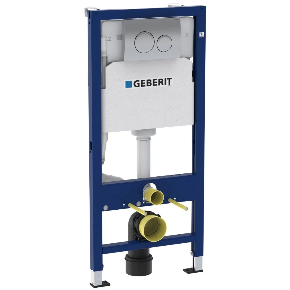 Geberit Duofix Delta Set rezervor WC incastrat cu cadru si clapeta de actionare, crom