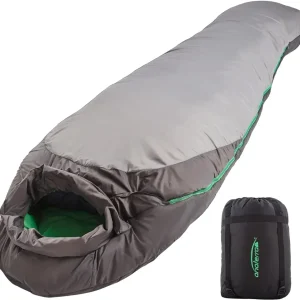 Sac de dormit, de iarna, gri/verde