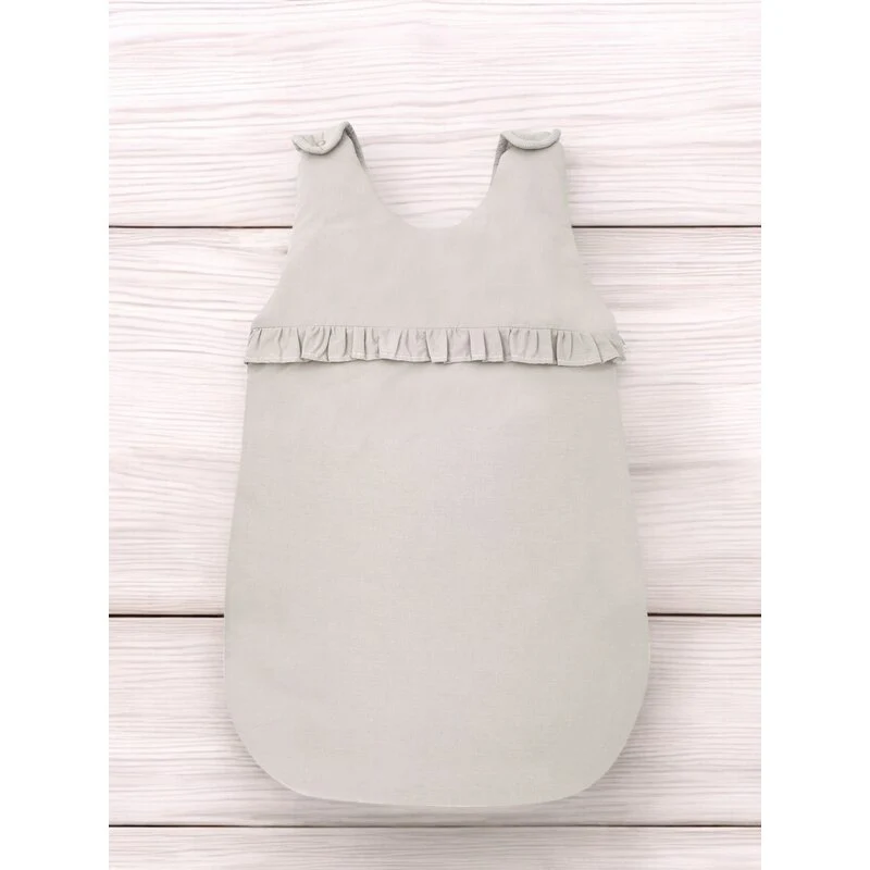 Sac de dormit, MimiNu, Pentru bebelusi, De iarna, Cu volanase, Din bumbac certificat Oeko Tex Standard 100, Cu fermoar lat...