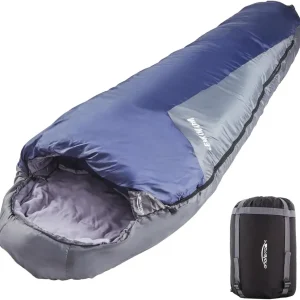 Sac de dormit, negru/albastru