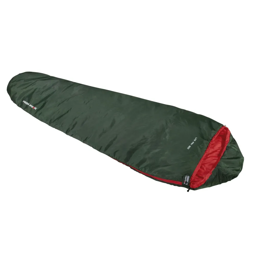 Sac de dormit tip "mumie", verde, de vara, High Peak Lite Pak 800, 210 x 75 cm